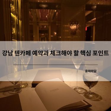 강남 텐카페 예약과 체크해야 할 핵심 포인트